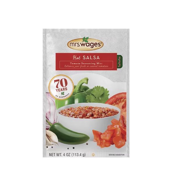 Hot Salsa Tomato Mix 4 oz, Mrs. Wages, Mfr#: W573-J7425